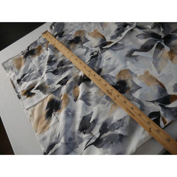 Alfred Dunner Women's Petite Classics Leaf Shirt PXL - Picture 3 of 7